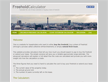 Tablet Screenshot of freeholdcalculator.com